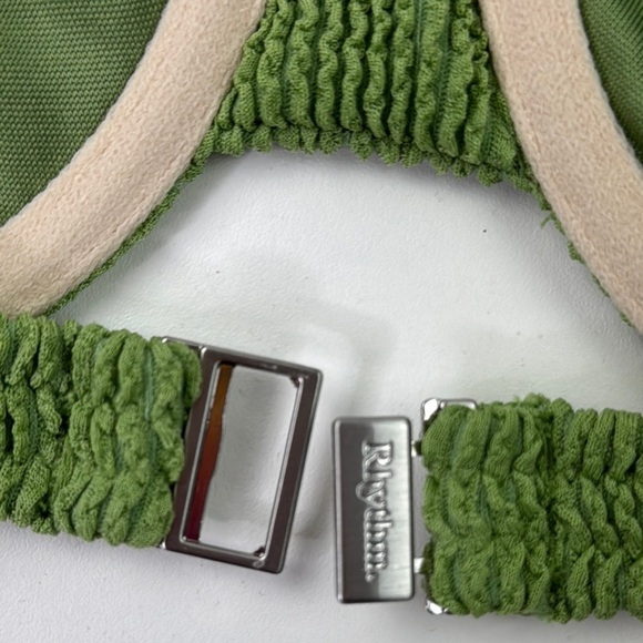 Rhythm / Free People Movement Wave Break Green Bikini Set with Adjustable Straps - Picture 7 of 12